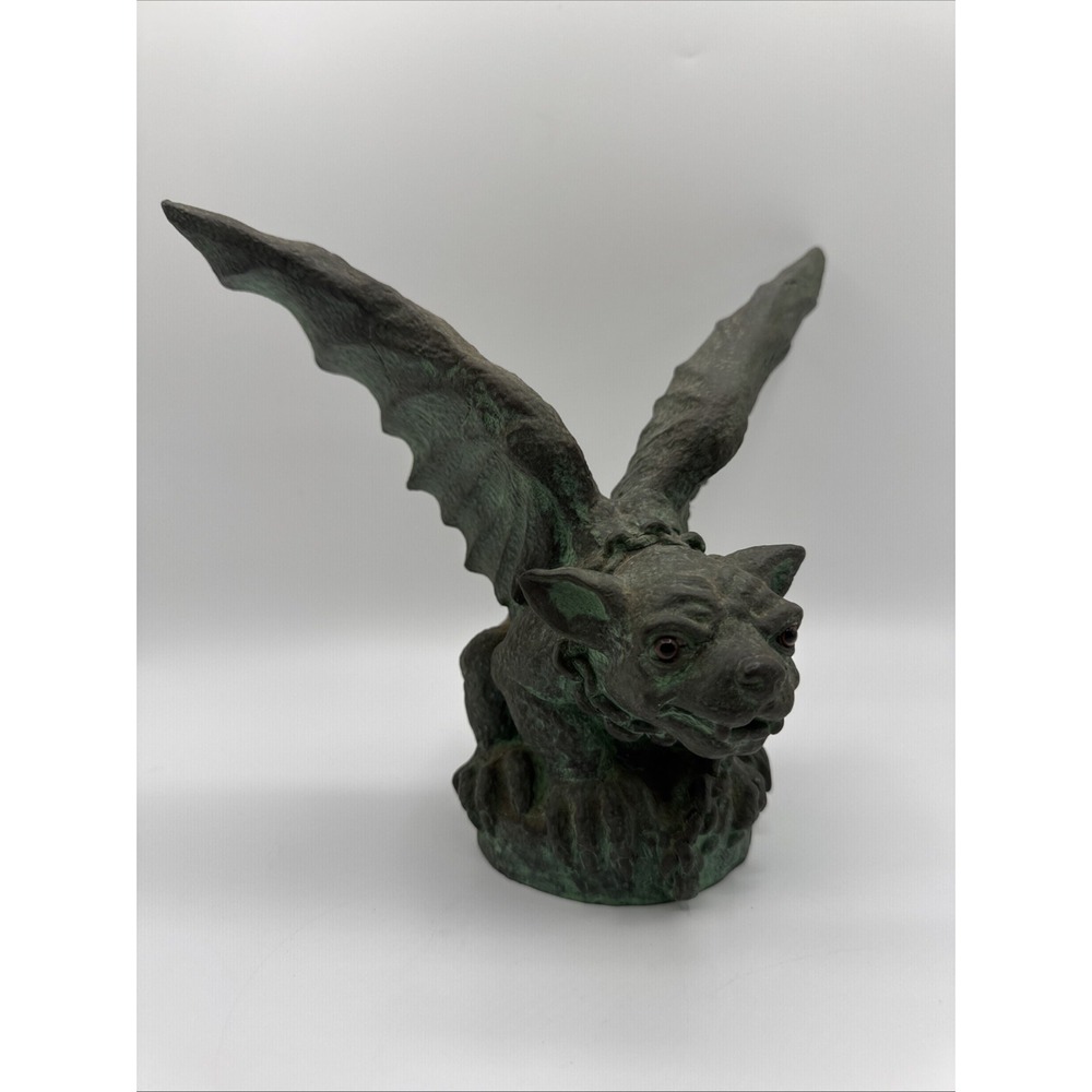 Vintage Universal Statuary 1993 Chained Gargoyle Statue #036 Resin Gothic Patina
